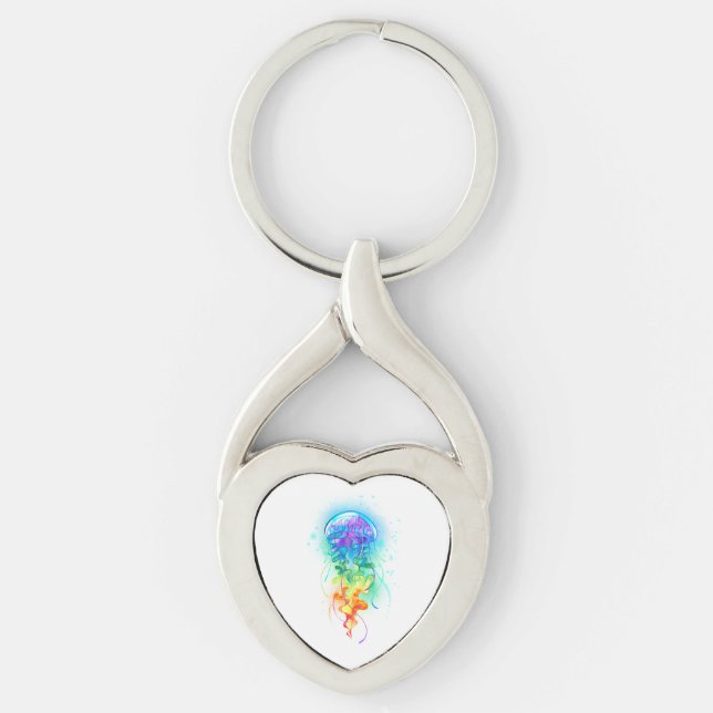 Porte-clés Méduse arc-en-ciel (Devant)
