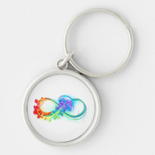 Porte-clés Méduse arc-en-ciel Infinity