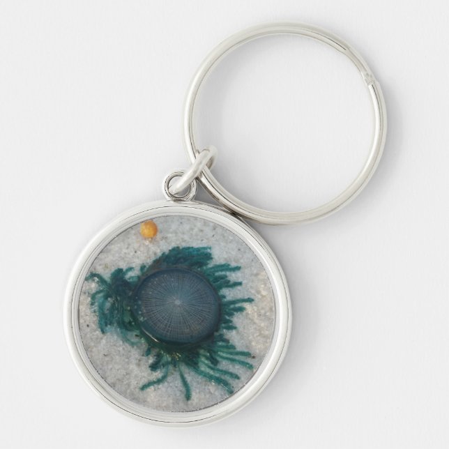 Porte-clés Méduses bleues de bouton (Devant)