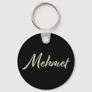 Porte-clés Mehmet Name whitegold Button