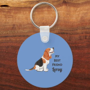 Porte-clés Meilleur ami Beagle Nom personnalisé Adresse