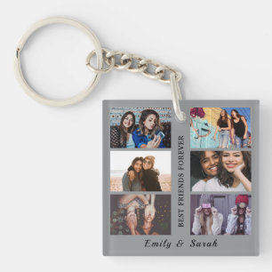 Porte-clés Meilleur Ami pour toujours Personnalisé 6 Collage
