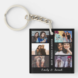 Porte-clés Meilleur Ami pour toujours Personnalisé 6 Collage 