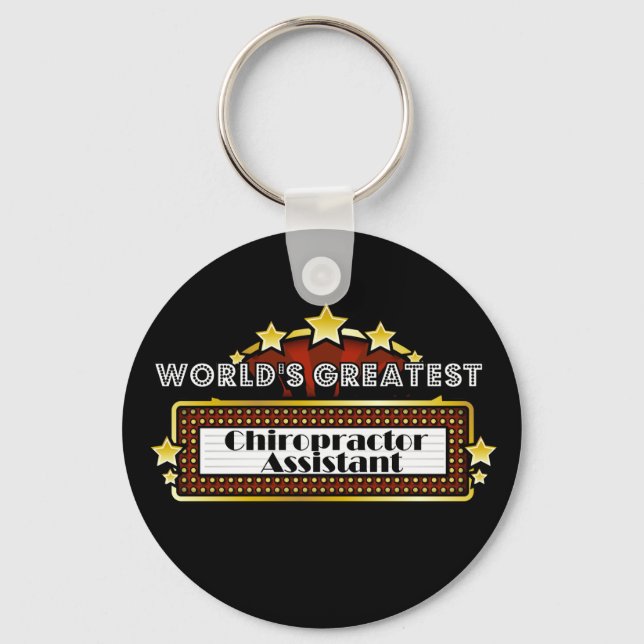 Porte-clés Meilleur assistant chiropraticien du monde (Recto)