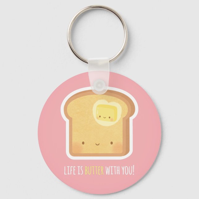 Porte-clés Meilleur Beurre et Toast Ensemble Porte - clé (Recto)