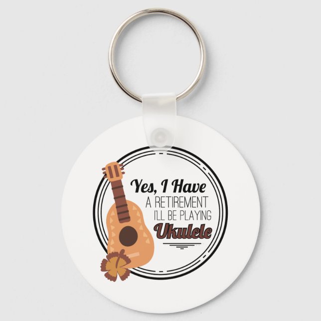 Porte-clés Meilleur cadeau de musicien Ukulele (Recto)