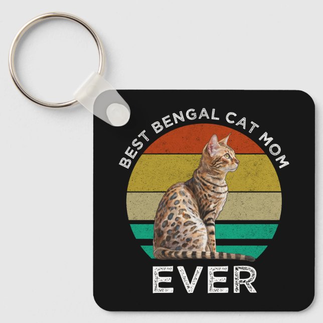 Porte-clés Meilleur chat au Bengale Maman jamais (Recto)