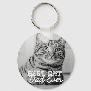 Porte-clés Meilleur Chat Papa Jamais Moderne Personnalisé Pho