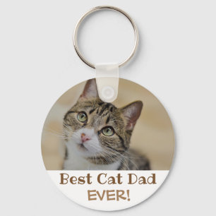 Porte-clés Meilleur Chat Papa Jamais Photo