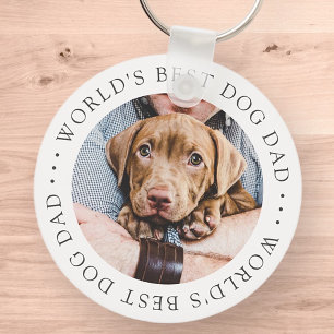 Porte-clés Meilleur Chien du monde papa Élégant Photo personn