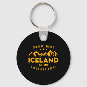 Porte-clés Meilleur Cool Islande Islande Randonnée Landmannal