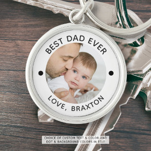 Porte-clés MEILLEUR DAD JAMAIS une photo personnalisée person