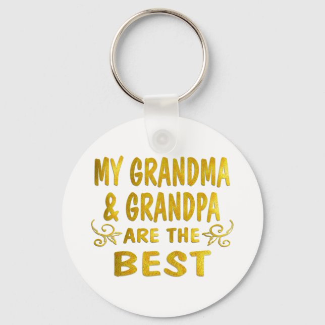 Porte-clés Meilleur grand-mère et grand-père (Recto)