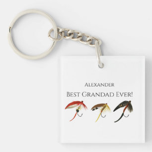 Porte-clés Meilleur Grand-Père Jamais ! Pêcheurs à la mouche 