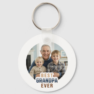 Porte-clés Meilleur Grand-Père Photo Personnalisé