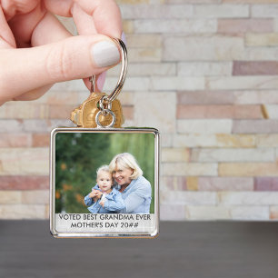 Porte-clés Meilleur GrandMa Jamais Personnalisé Photo de la F