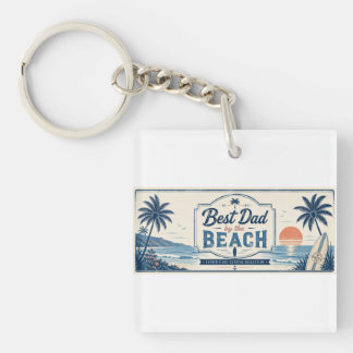 Porte-clés Meilleur Papa à la Plage Fête des Pères