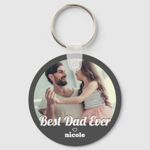 Porte-clés Meilleur Papa de Tous les Temps Cadeau Photo Moder