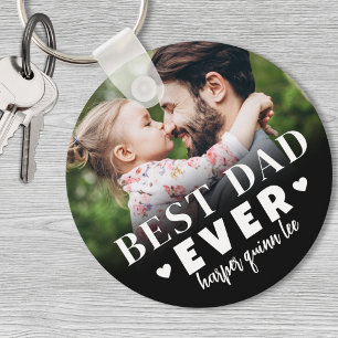 Porte-clés Meilleur Papa du Monde Photo