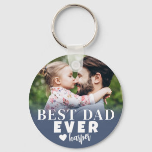 Porte-clés Meilleur Papa du Monde Photo Personnalisée