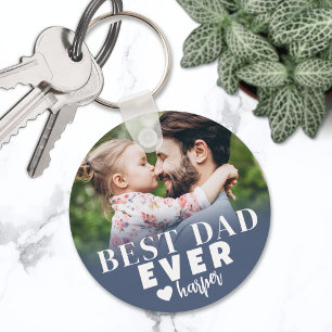 Porte-clés Meilleur Papa du Monde Photo Personnalisée