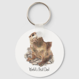 Porte-clés Meilleur papa du monde, River Otter, Animal