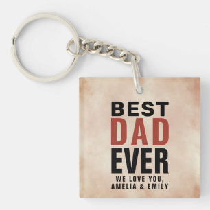Porte-clés Meilleur papa Ever Aquarelle Fête du Père