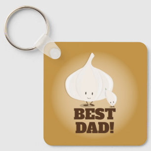 Porte-clés Meilleur papa Garlic   PORTE - CLÉ