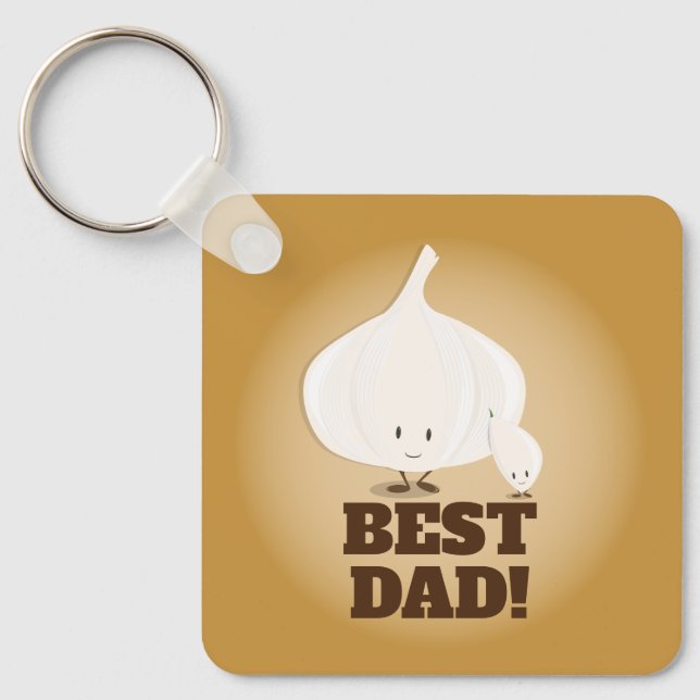 Porte-clés Meilleur papa Garlic | PORTE - CLÉ (Recto)