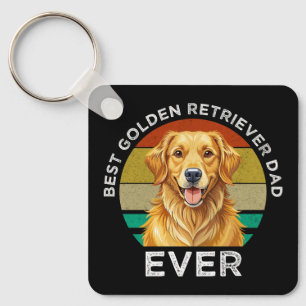 Porte-clés Meilleur Papa Golden Retriever de tous les temps