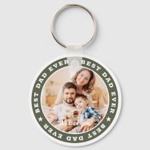 Porte-clés Meilleur Papa Jamais Étoile Moderne Photo Personna
