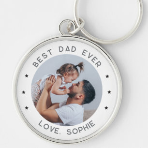 Porte-clés Meilleur papa Jamais Fête des pères Cadeau Photo p