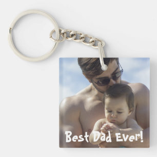 Porte-clés Meilleur Papa Jamais Fête des pères Photo Acryliqu