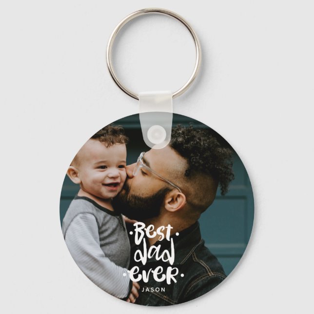 Porte-clés Meilleur papa jamais personnalisé Fête des pères p (Recto)