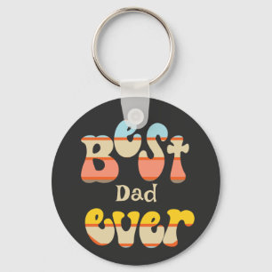 Porte-clés Meilleur papa jamais rétro