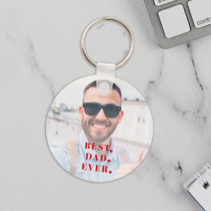 Porte-clés Meilleur papa jamais typographie photo en général