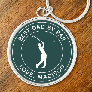Porte-clés Meilleur Papa Par Par Parfait Personnalisé Nom Gol