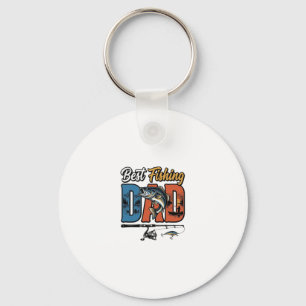 Porte-clés Meilleur Papa Pêche Gravure Vintage Design de T-sh