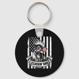 Porte-clés Meilleur Papa Poulet Ever Graphique