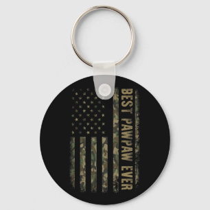 Porte-clés Meilleur Pawpaw jamais Camouflage Drapeau américai