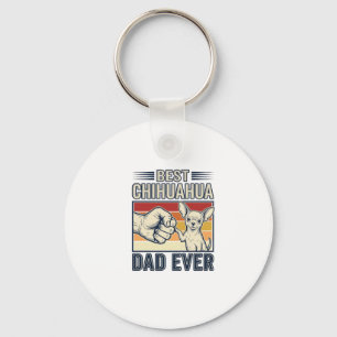 Porte-clés Meilleur père Chihuahua de tous les temps, concept