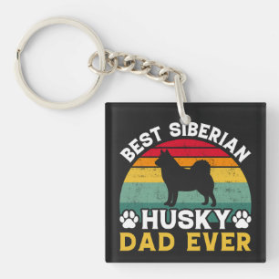 Porte-clés Meilleur Père Husky Sibérien Jamais, Hommage Fête