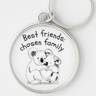 Porte-clés Meilleur Porte - clé d'amis avec Hugging Koalas