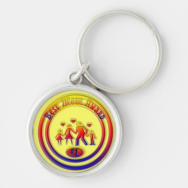 Porte-clés Meilleur prix de maman Rainbow Family (Devant)