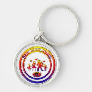 Porte-clés Meilleur prix de maman Rainbow Family