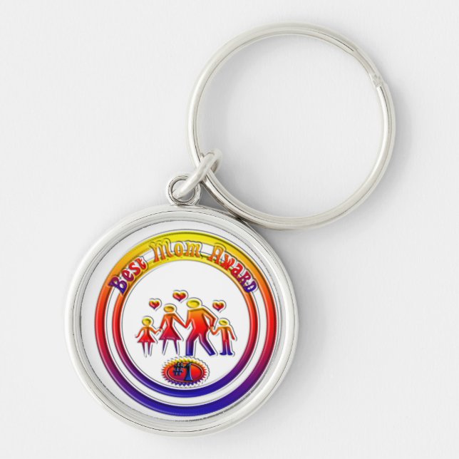 Porte-clés Meilleur prix de maman Rainbow Family (Devant)