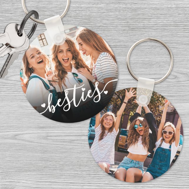 Porte-clés Meilleur script d'ami BFF Photo (Best Friend Script BFF Photo keychain)