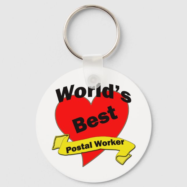 Porte-clés Meilleur travailleur postal au monde (Recto)