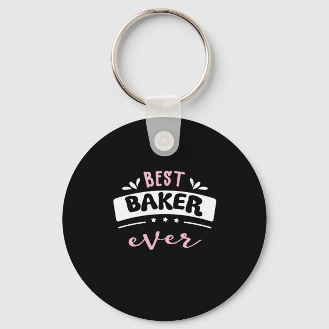 Porte-clés Meilleure idée cadeau Baker Ever (Recto)