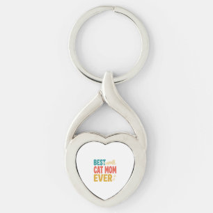Porte-clés Meilleure Maman de Chat Vintage Design de Amateur 